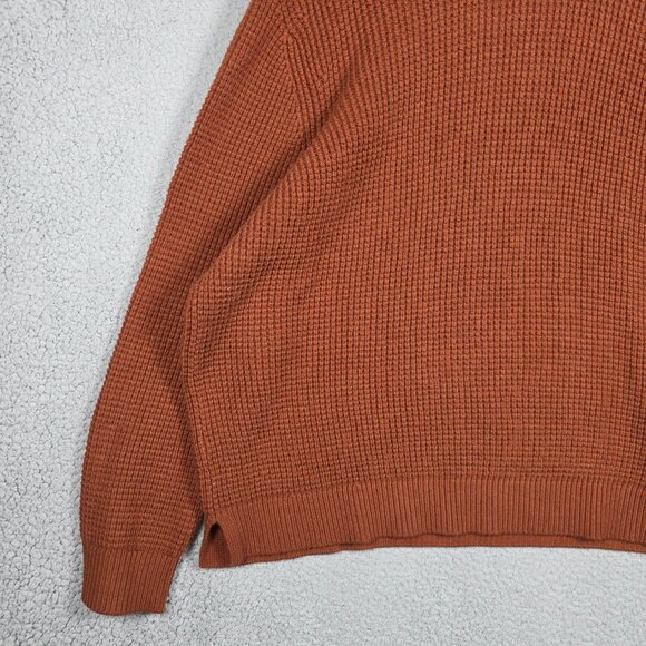 Express Sweater Mens Size 2XL Brown Oversized Heavyweight Waffle Knit Hooded NWT - Picture 4 of 10